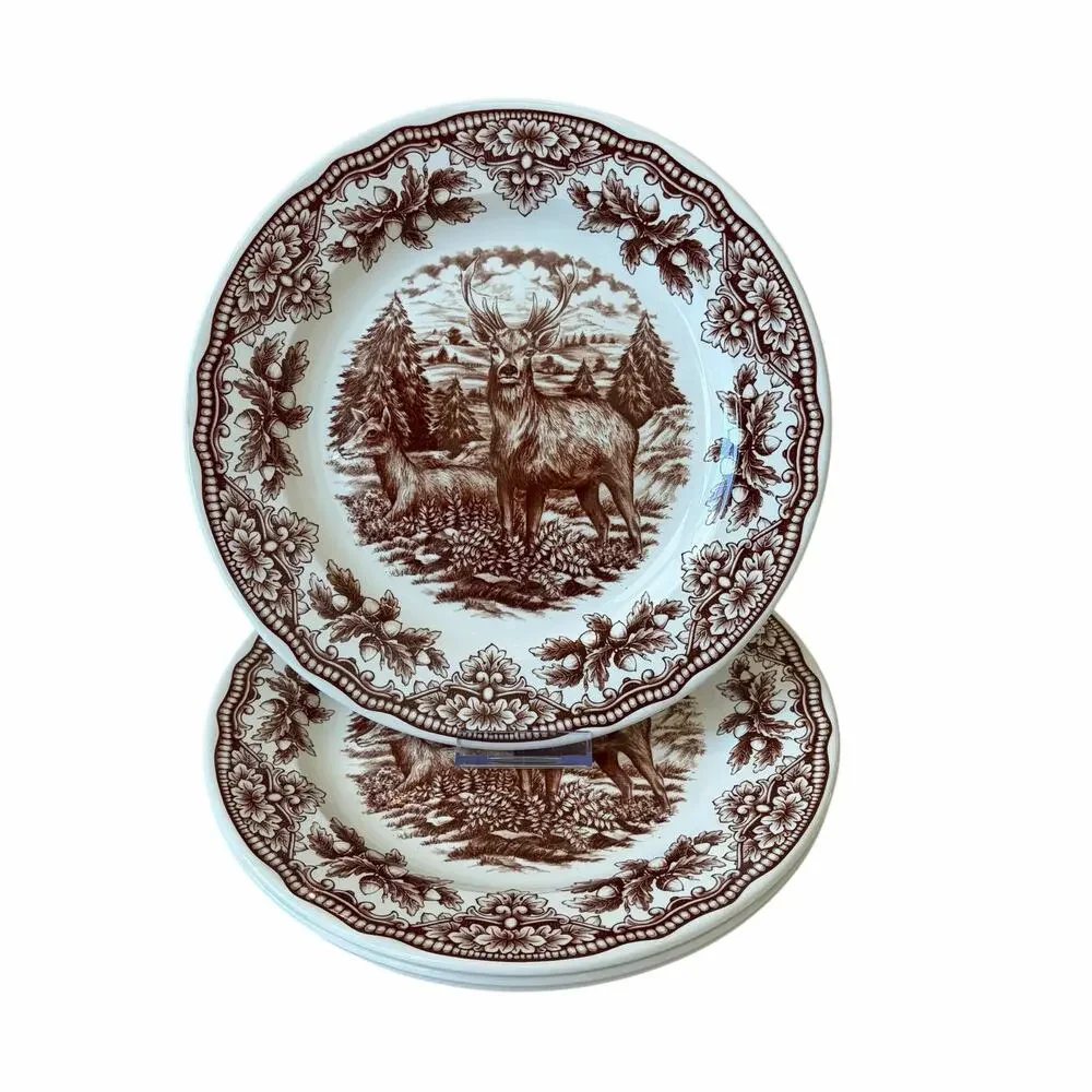 Royal Stafford Homeland STAG Porcelain Dinner Plates 11